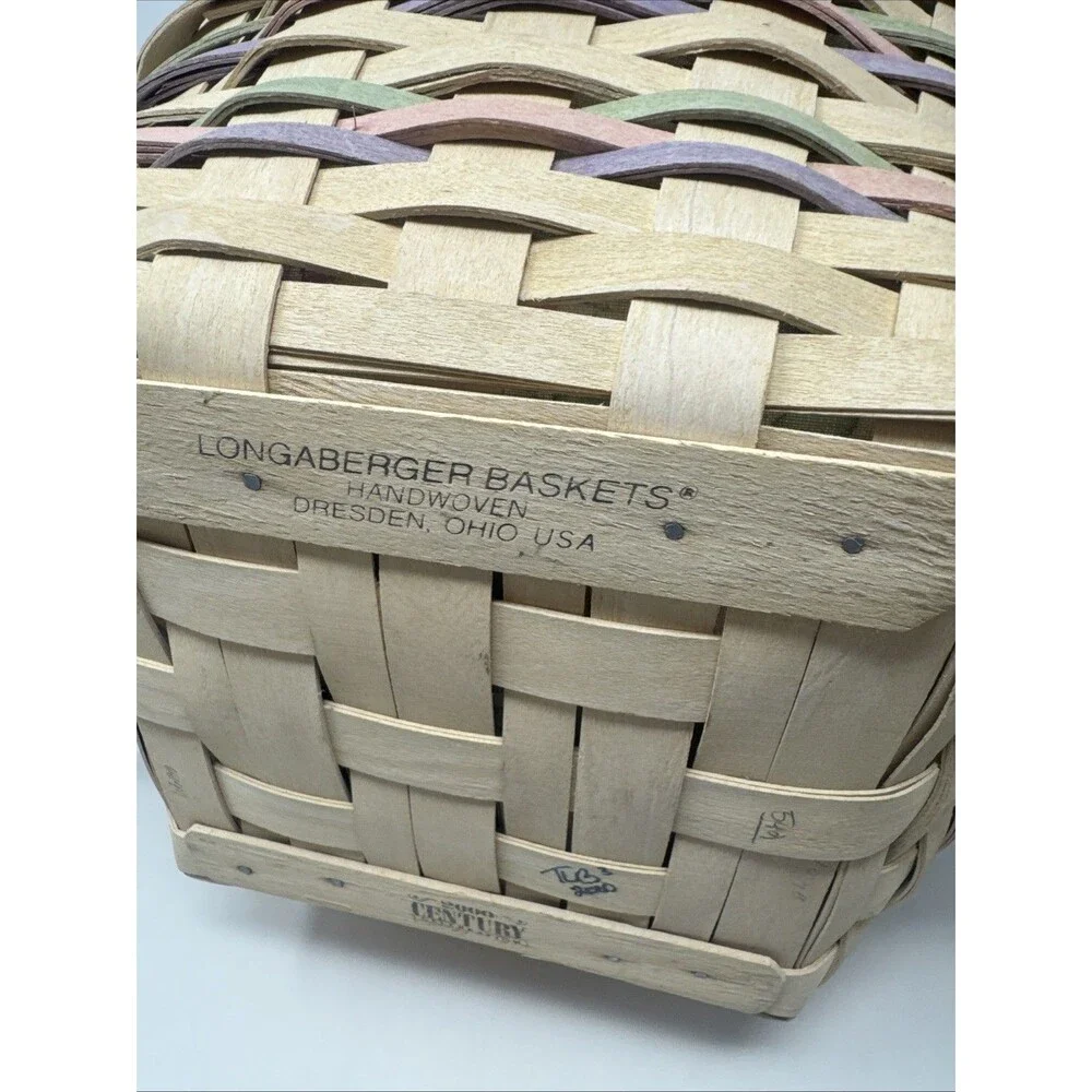 Longaberger 2000 Century Celebration Easter Basket Large Whitewashed Jelly Beans